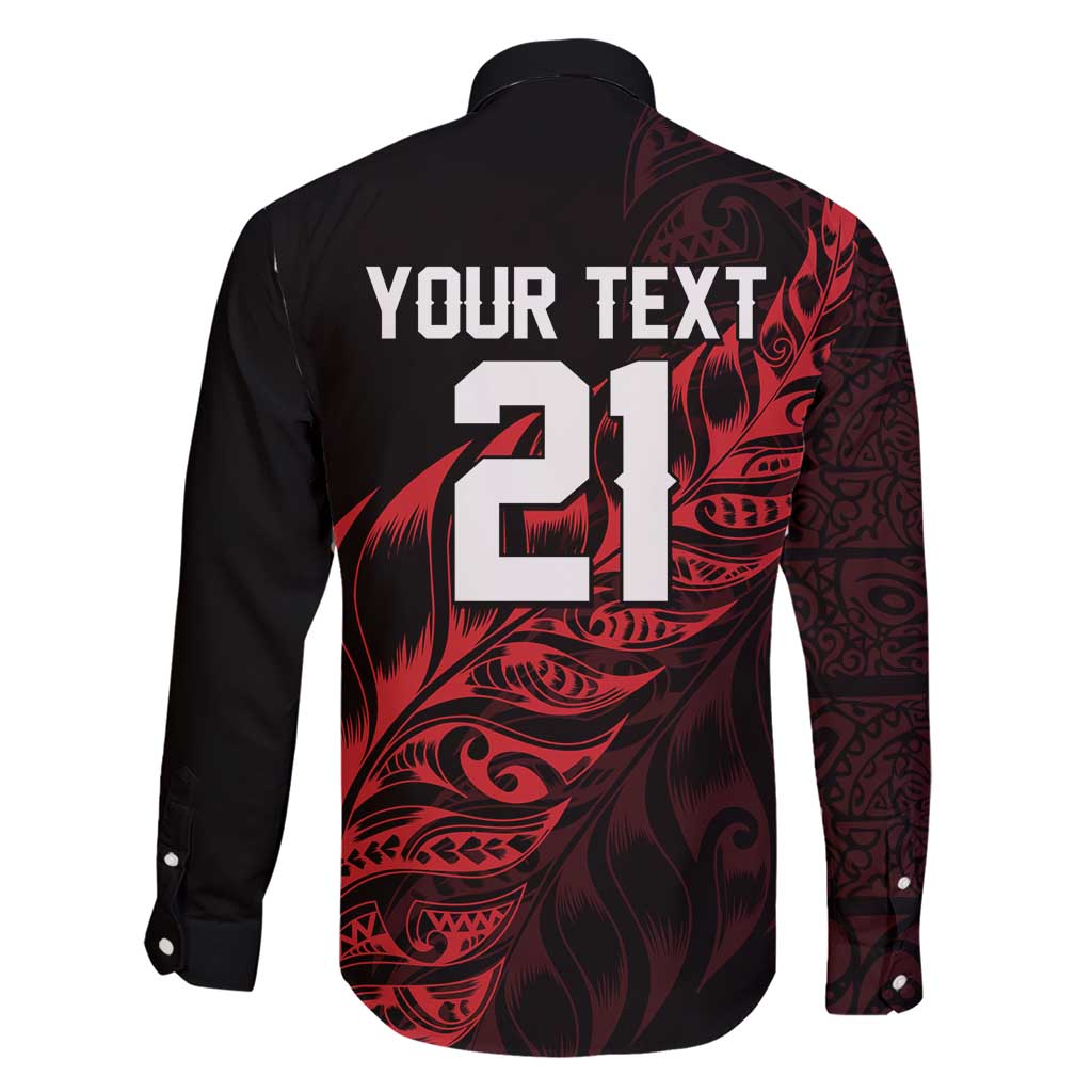 New Zealand Lawn Bowls Custom Family Matching Short Sleeve Bodycon Dress and Hawaiian Shirt Red Maori Warrior Tribal Silver Fern - Polynesian Pride