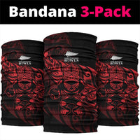 New Zealand Lawn Bowls Neck Gaiter Red Maori Warrior Tribal Silver Fern - Polynesian Pride