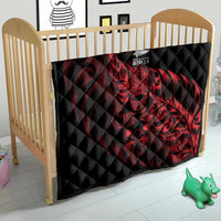 New Zealand Lawn Bowls Quilt Red Maori Warrior Tribal Silver Fern - Polynesian Pride