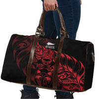New Zealand Lawn Bowls Travel Bag Red Maori Warrior Tribal Silver Fern - Polynesian Pride