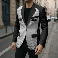 World Football 2026 New Zealand Custom Blazer All White Fern Maori Tribal - Polynesian Pride