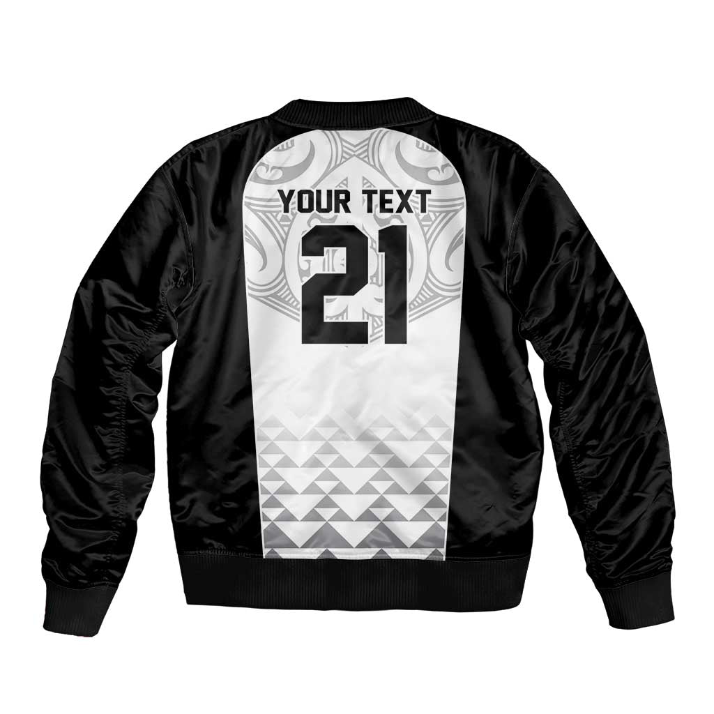 World Football 2026 New Zealand Custom Bomber Jacket All White Fern Maori Tribal - Polynesian Pride