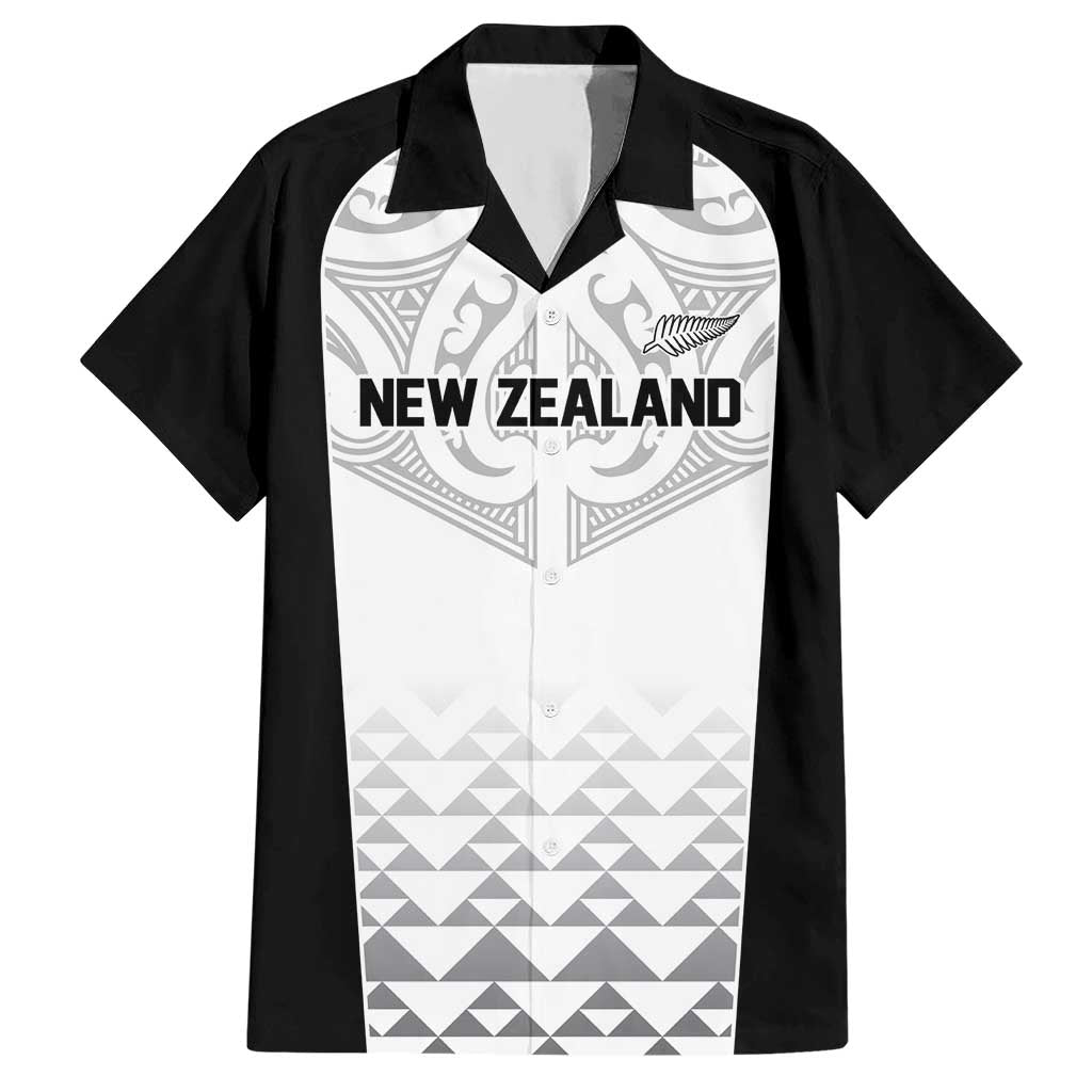 World Football 2026 New Zealand Custom Hawaiian Shirt All White Fern Maori Tribal - Polynesian Pride