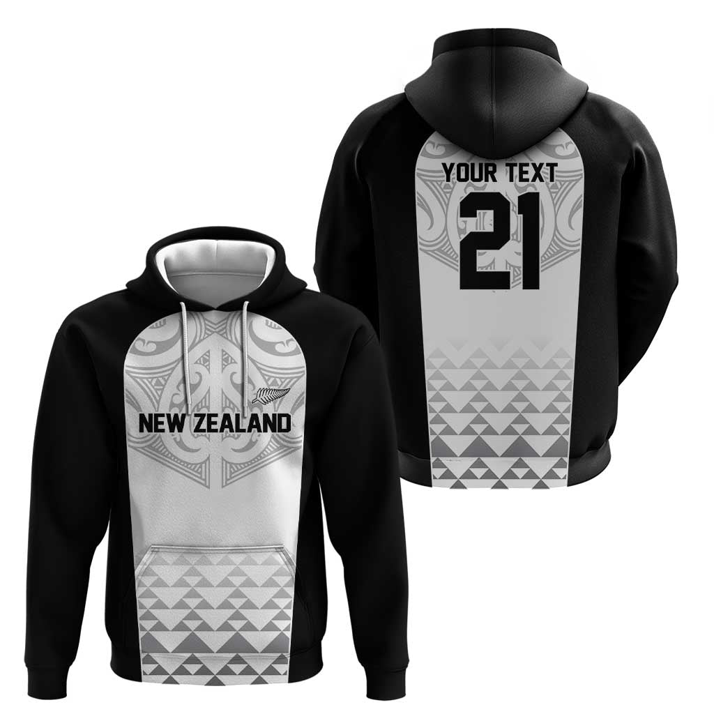 World Football 2026 New Zealand Custom Hoodie All White Fern Maori Tribal - Polynesian Pride