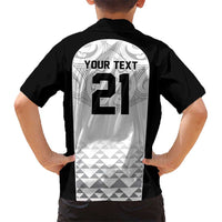 World Football 2026 New Zealand Custom Kid Hawaiian Shirt All White Fern Maori Tribal - Polynesian Pride