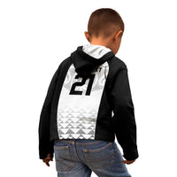 World Football 2026 New Zealand Custom Kid Hoodie All White Fern Maori Tribal - Polynesian Pride