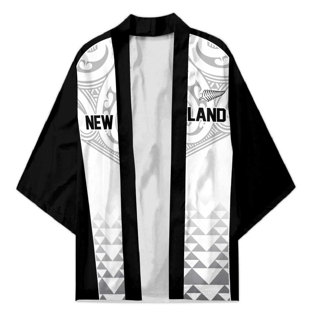World Football 2026 New Zealand Custom Kimono All White Fern Maori Tribal - Polynesian Pride