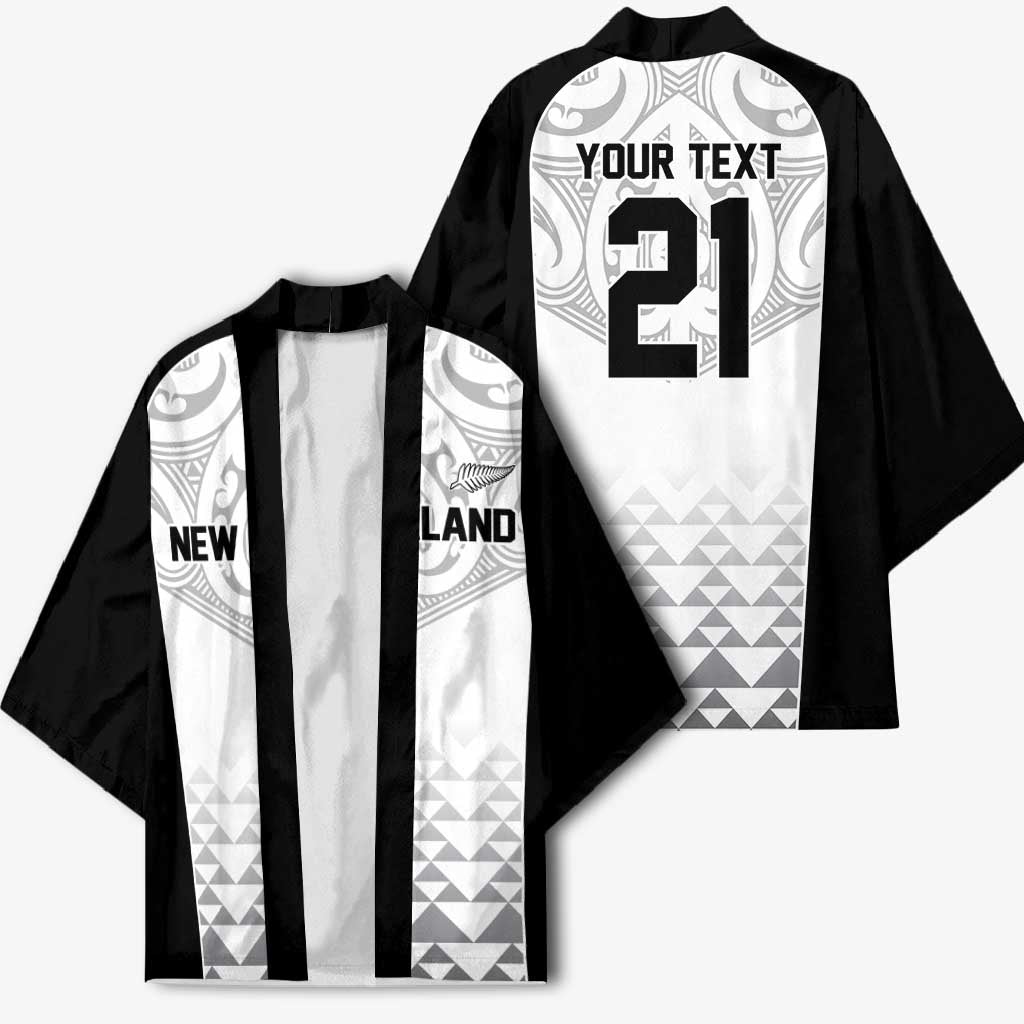 World Football 2026 New Zealand Custom Kimono All White Fern Maori Tribal - Polynesian Pride