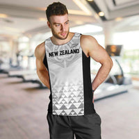 World Football 2026 New Zealand Custom Men Tank Top All White Fern Maori Tribal - Polynesian Pride