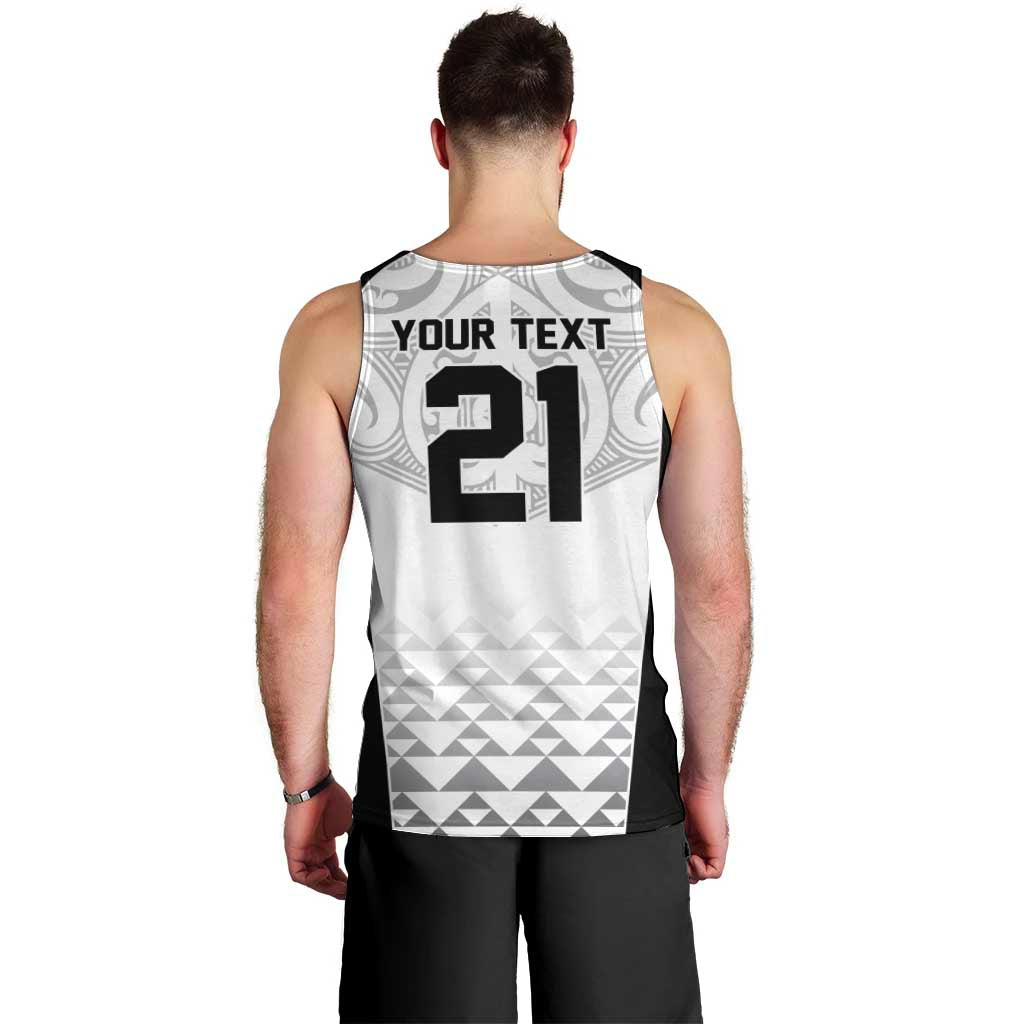 World Football 2026 New Zealand Custom Men Tank Top All White Fern Maori Tribal - Polynesian Pride