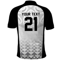 World Football 2026 New Zealand Custom Polo Shirt All White Fern Maori Tribal - Polynesian Pride