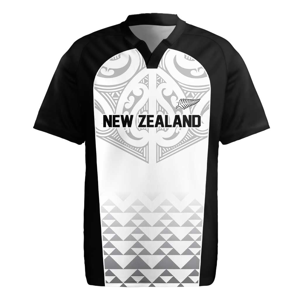World Football 2026 New Zealand Custom Rugby Jersey All White Fern Maori Tribal - Polynesian Pride