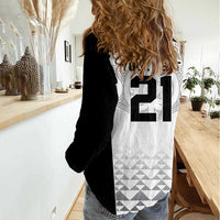 World Football 2026 New Zealand Custom Women Casual Shirt All White Fern Maori Tribal - Polynesian Pride