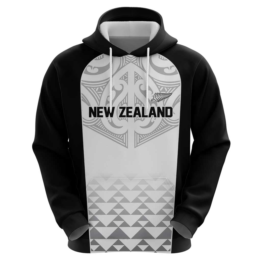 World Football 2026 New Zealand Custom Zip Hoodie All White Fern Maori Tribal - Polynesian Pride