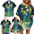 New Zealand Matariki Waipuna-a-rangi Family Matching Off Shoulder Short Dress and Hawaiian Shirt He Roimata o Rangi