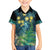 New Zealand Matariki Waipuna-a-rangi Family Matching Off Shoulder Short Dress and Hawaiian Shirt He Roimata o Rangi