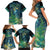 New Zealand Matariki Waipuna-a-rangi Family Matching Short Sleeve Bodycon Dress and Hawaiian Shirt He Roimata o Rangi