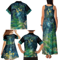 New Zealand Matariki Waipuna-a-rangi Family Matching Tank Maxi Dress and Hawaiian Shirt He Roimata o Rangi