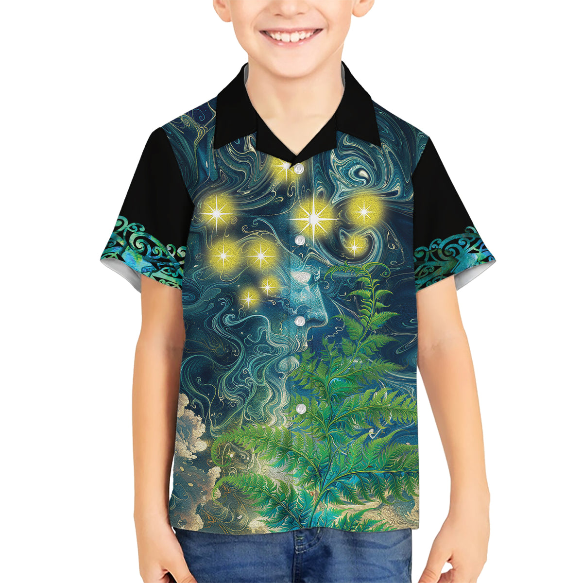 New Zealand Matariki Waipuna-a-rangi Hawaiian Shirt He Roimata o Rangi