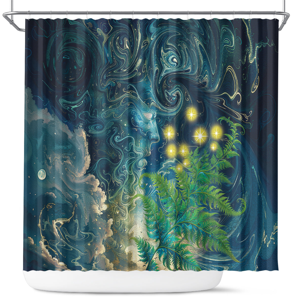 New Zealand Matariki Waipuna-a-rangi Shower Curtain He Roimata o Rangi