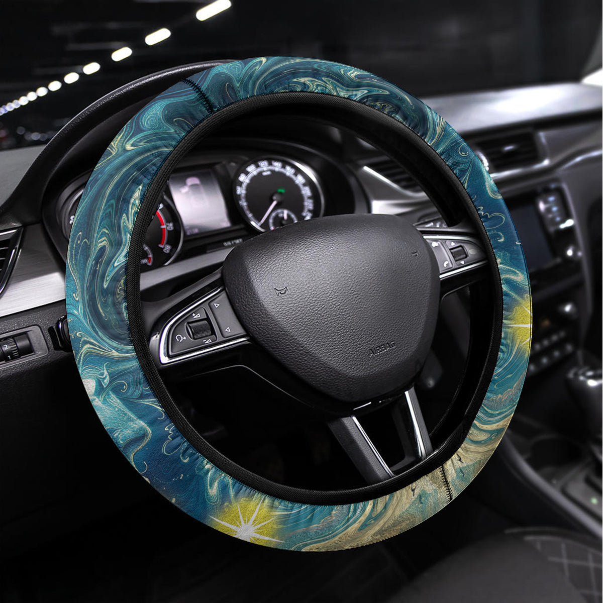 New Zealand Matariki Waipuna-a-rangi Steering Wheel Cover He Roimata o Rangi