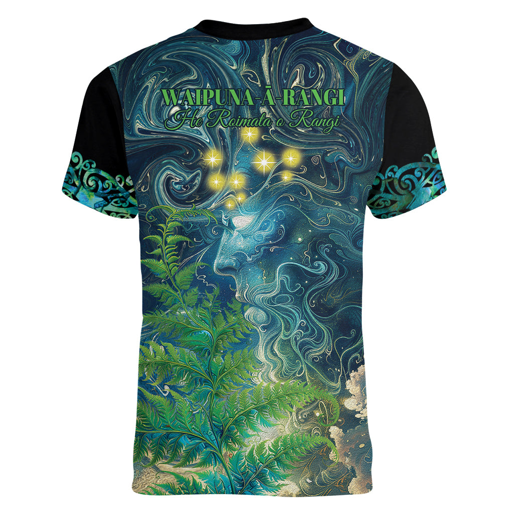 New Zealand Matariki Waipuna-a-rangi Women V-Neck T-Shirt He Roimata o Rangi