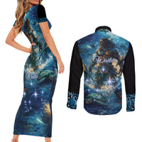 New Zealand Matariki Waita Couples Matching Short Sleeve Bodycon Dress and Long Sleeve Button Shirt The Way Of The Water