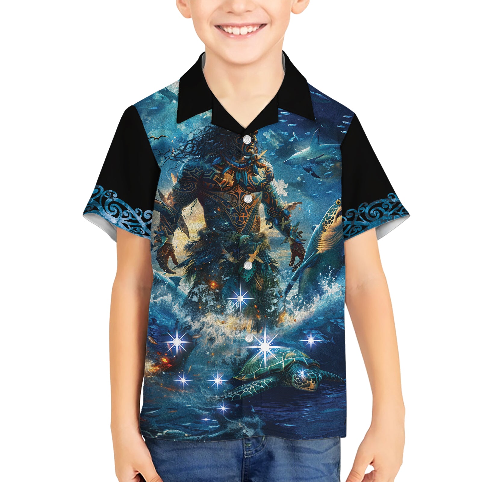 New Zealand Matariki Waita Kid Hawaiian Shirt The Way Of The Water