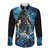 New Zealand Matariki Waita Long Sleeve Button Shirt The Way Of The Water