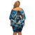 New Zealand Matariki Waita Off Shoulder Short Dress The Way Of The Water