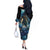 New Zealand Matariki Waita Off The Shoulder Long Sleeve Dress The Way Of The Water