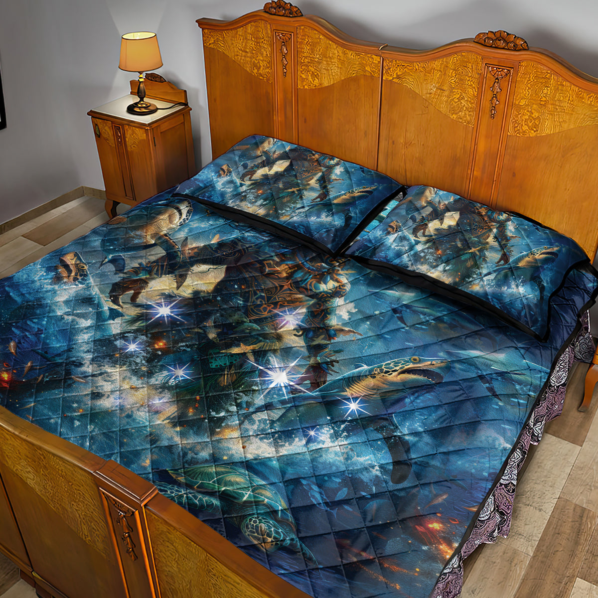 New Zealand Matariki Waita Quilt Bed Set The Way Of The Water