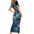 New Zealand Matariki Waita Short Sleeve Bodycon Dress The Way Of The Water