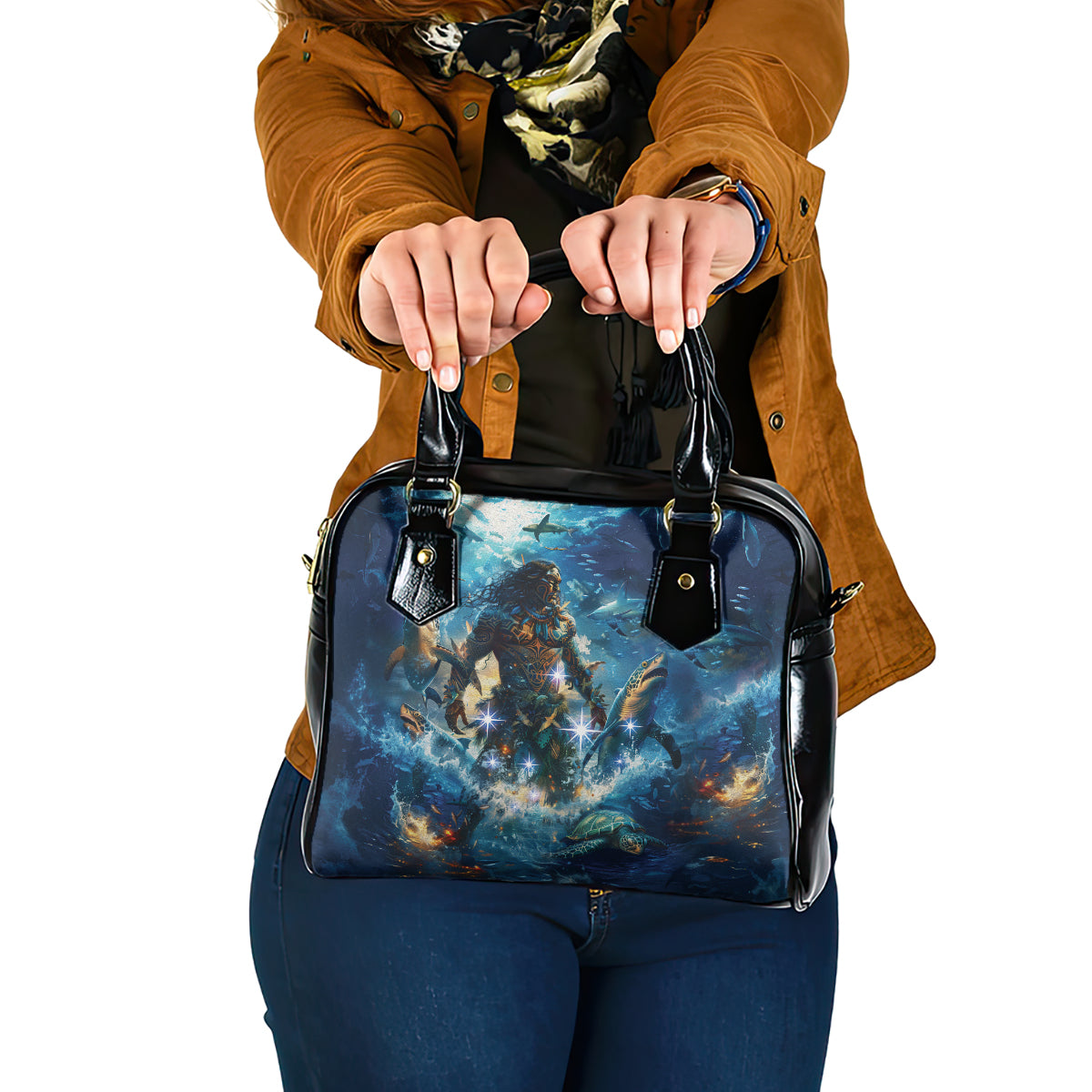 New Zealand Matariki Waita Shoulder Handbag The Way Of The Water