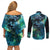 New Zealand Matariki Waiti Couples Matching Off Shoulder Short Dress and Long Sleeve Button Shirt The Beginnings Of Life