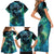 New Zealand Matariki Waiti Family Matching Short Sleeve Bodycon Dress and Hawaiian Shirt The Beginnings Of Life