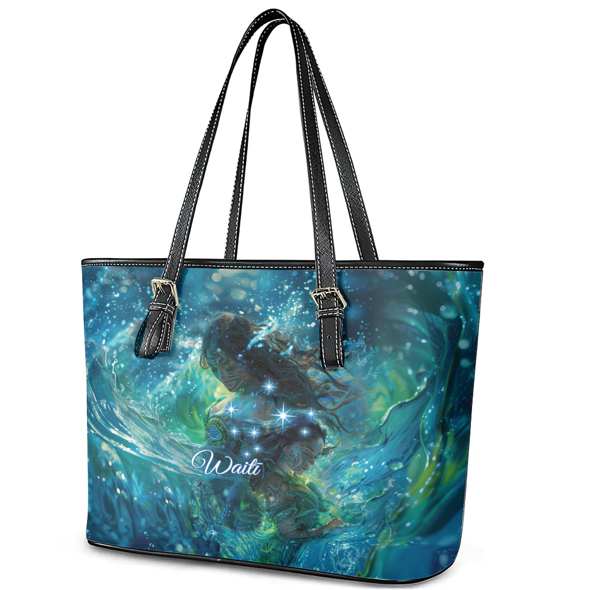 New Zealand Matariki Waiti Leather Tote Bag The Beginnings Of Life