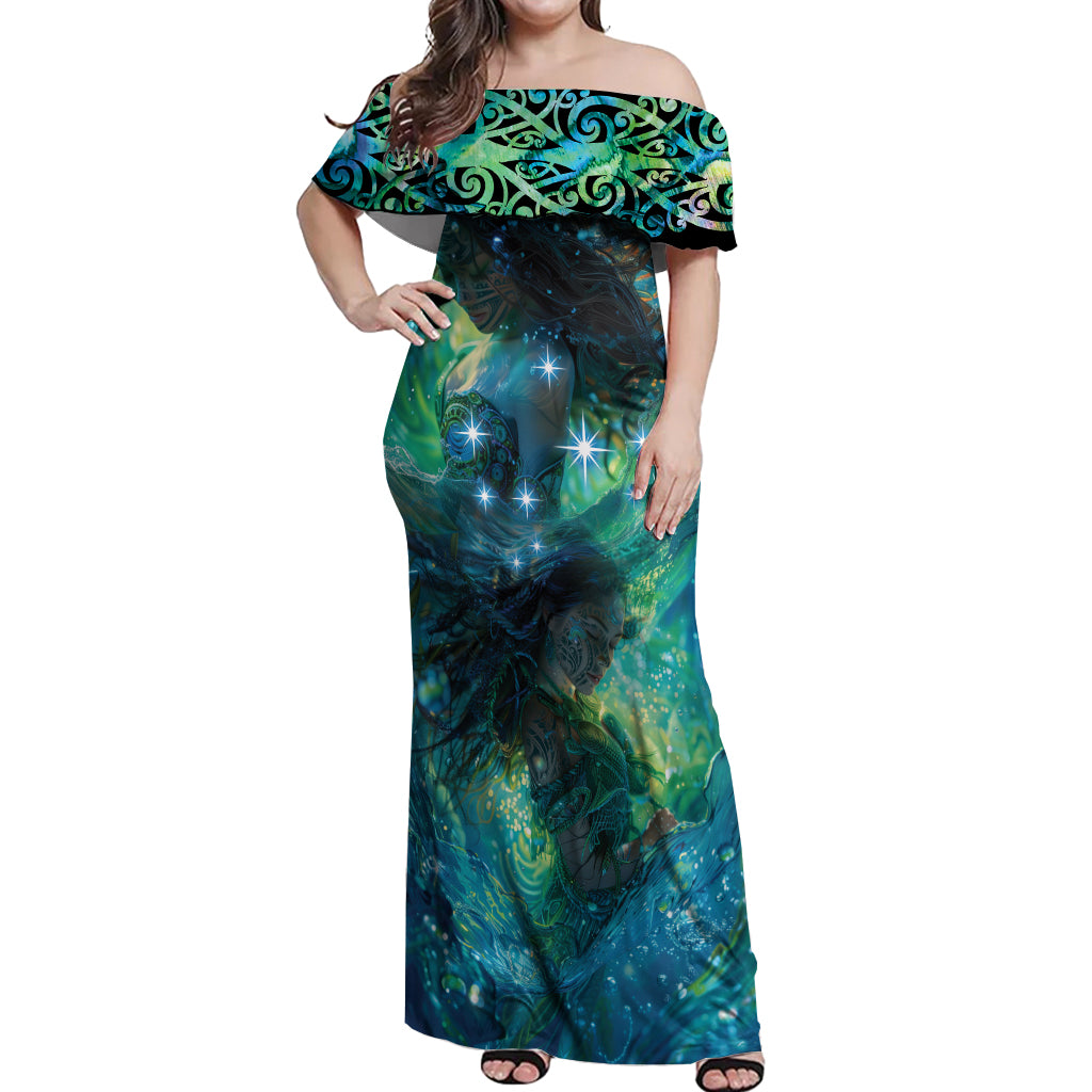 New Zealand Matariki Waiti Off Shoulder Maxi Dress The Beginnings Of Life