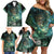 New Zealand Matariki Waiti Family Matching Off Shoulder Short Dress and Hawaiian Shirt Waimāori and The Origin Of Life