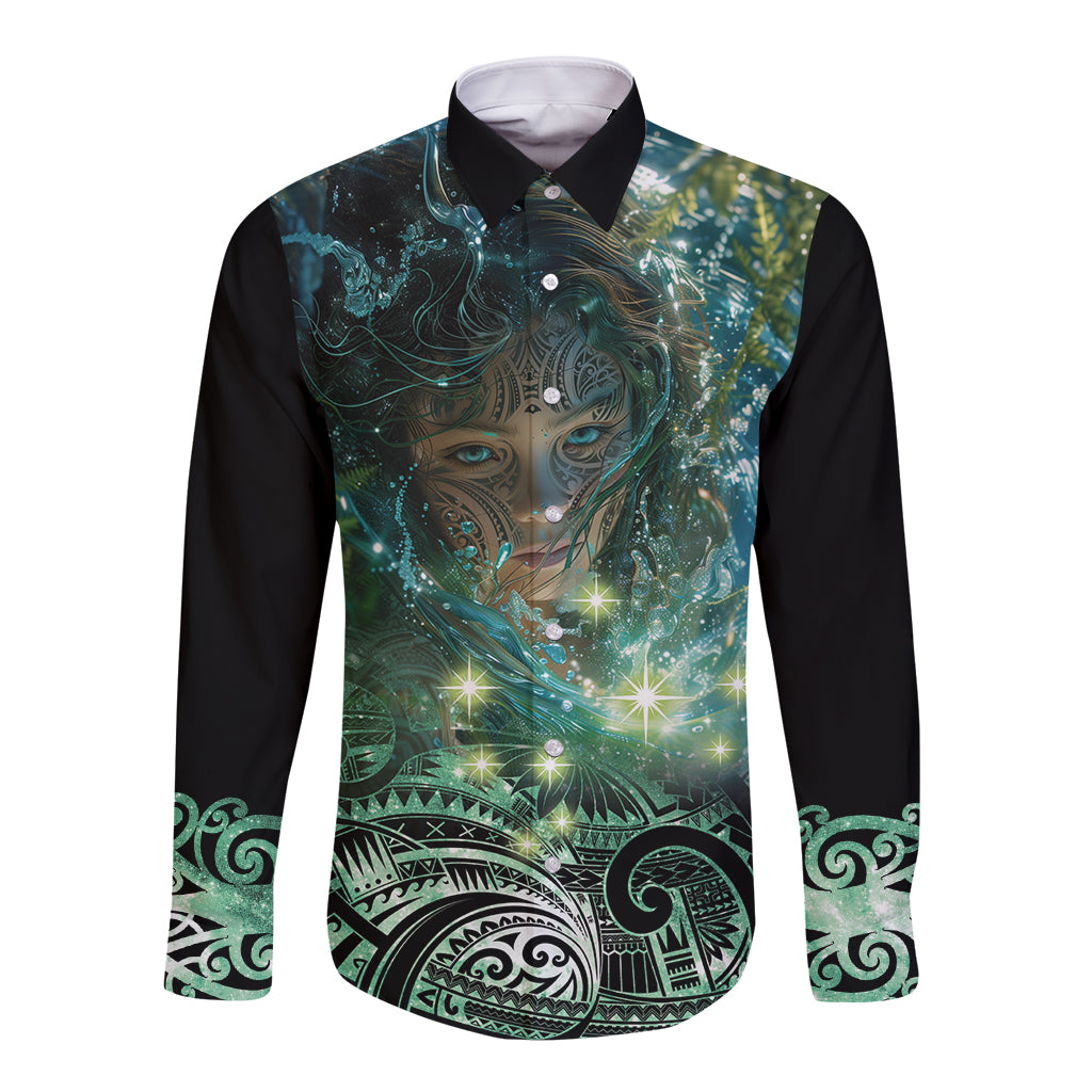 New Zealand Matariki Waiti Long Sleeve Button Shirt Waimāori and The Origin Of Life