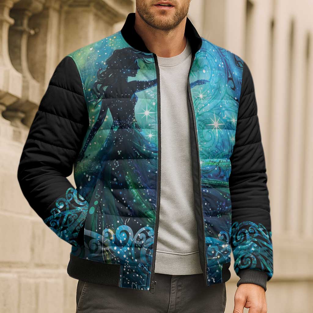 New Zealand Matariki Hiwa-i-te-rangi Bomber Puffer Jacket Titiro ki nga Whetu Wishing Star - Polynesian Pride