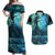 New Zealand Matariki Hiwa-i-te-rangi Couples Matching Off Shoulder Maxi Dress and Hawaiian Shirt Titiro ki nga Whetu Wishing Star