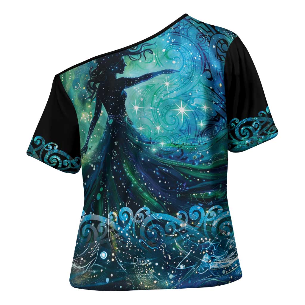New Zealand Matariki Hiwa-i-te-rangi Cross Shoulder Shirt Titiro ki nga Whetu Wishing Star - Polynesian Pride