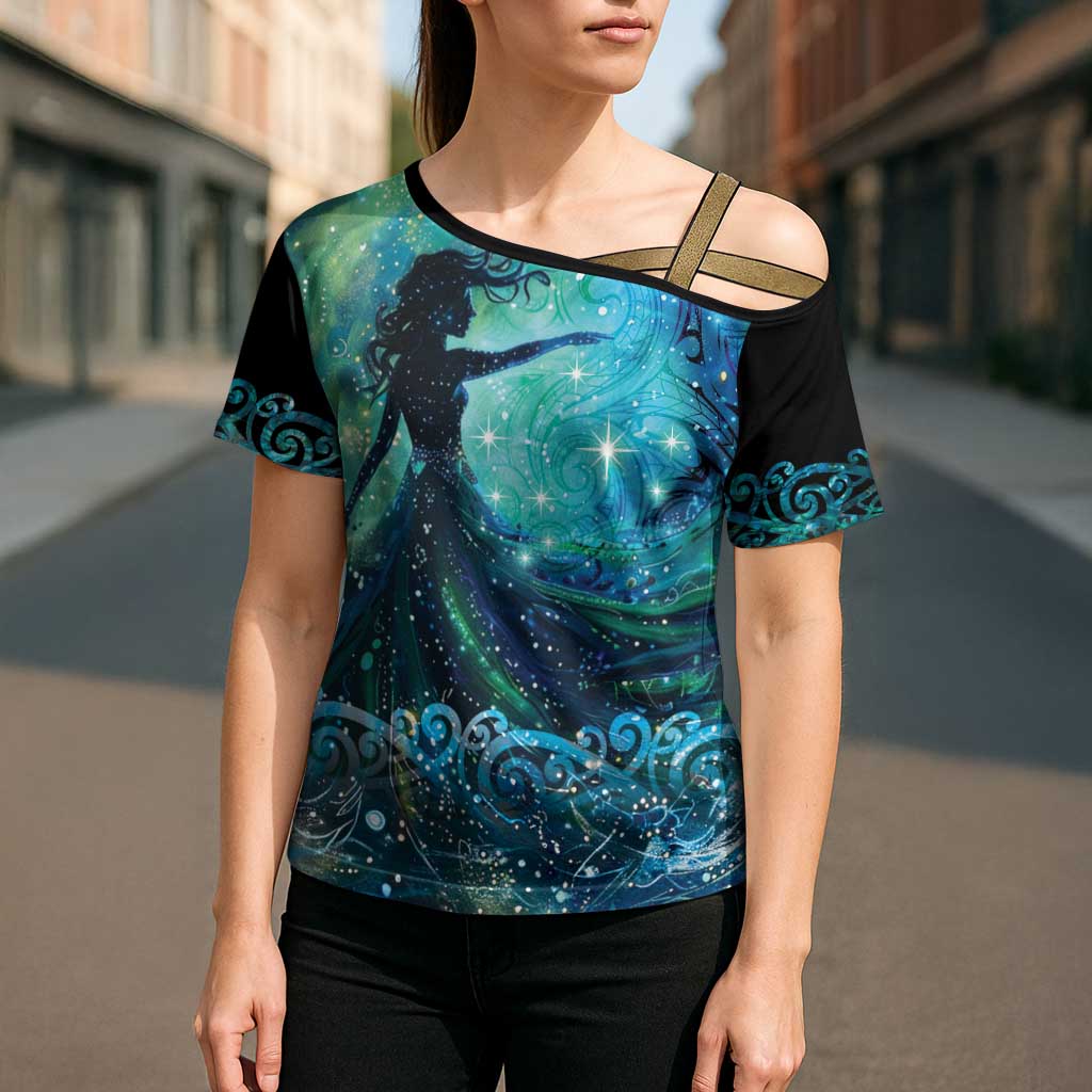 New Zealand Matariki Hiwa-i-te-rangi Cross Shoulder Shirt Titiro ki nga Whetu Wishing Star - Polynesian Pride