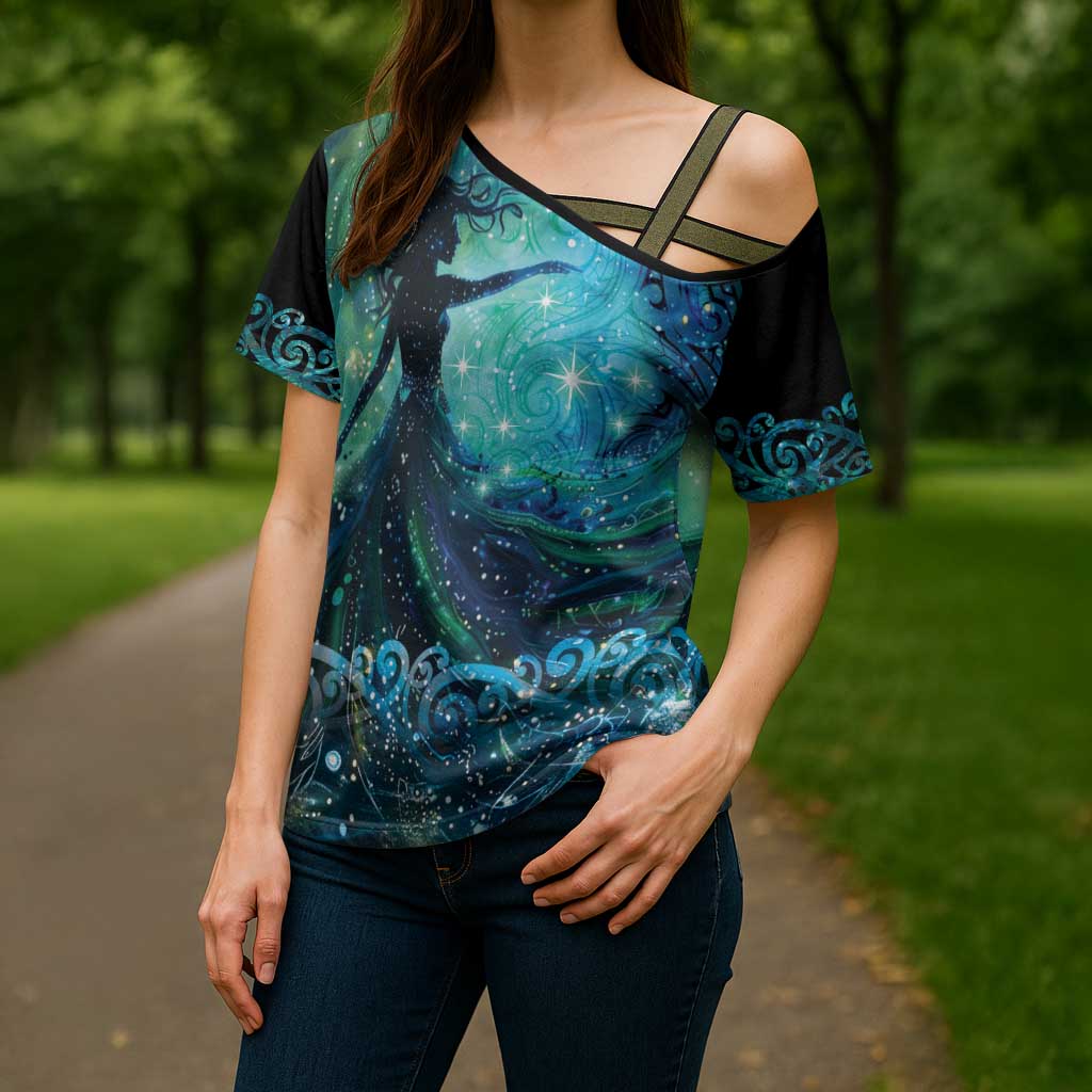 New Zealand Matariki Hiwa-i-te-rangi Cross Shoulder Shirt Titiro ki nga Whetu Wishing Star - Polynesian Pride