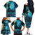 New Zealand Matariki Hiwa-i-te-rangi Family Matching Off The Shoulder Long Sleeve Dress and Hawaiian Shirt Titiro ki nga Whetu Wishing Star