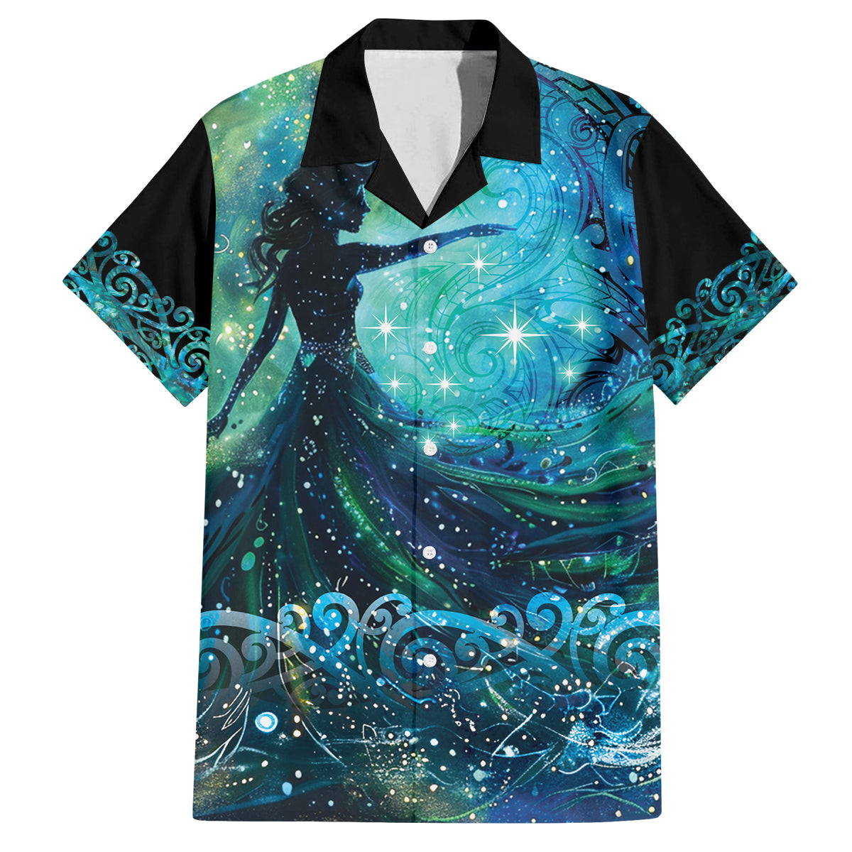 New Zealand Matariki Hiwa-i-te-rangi Family Matching Puletasi and Hawaiian Shirt Titiro ki nga Whetu Wishing Star