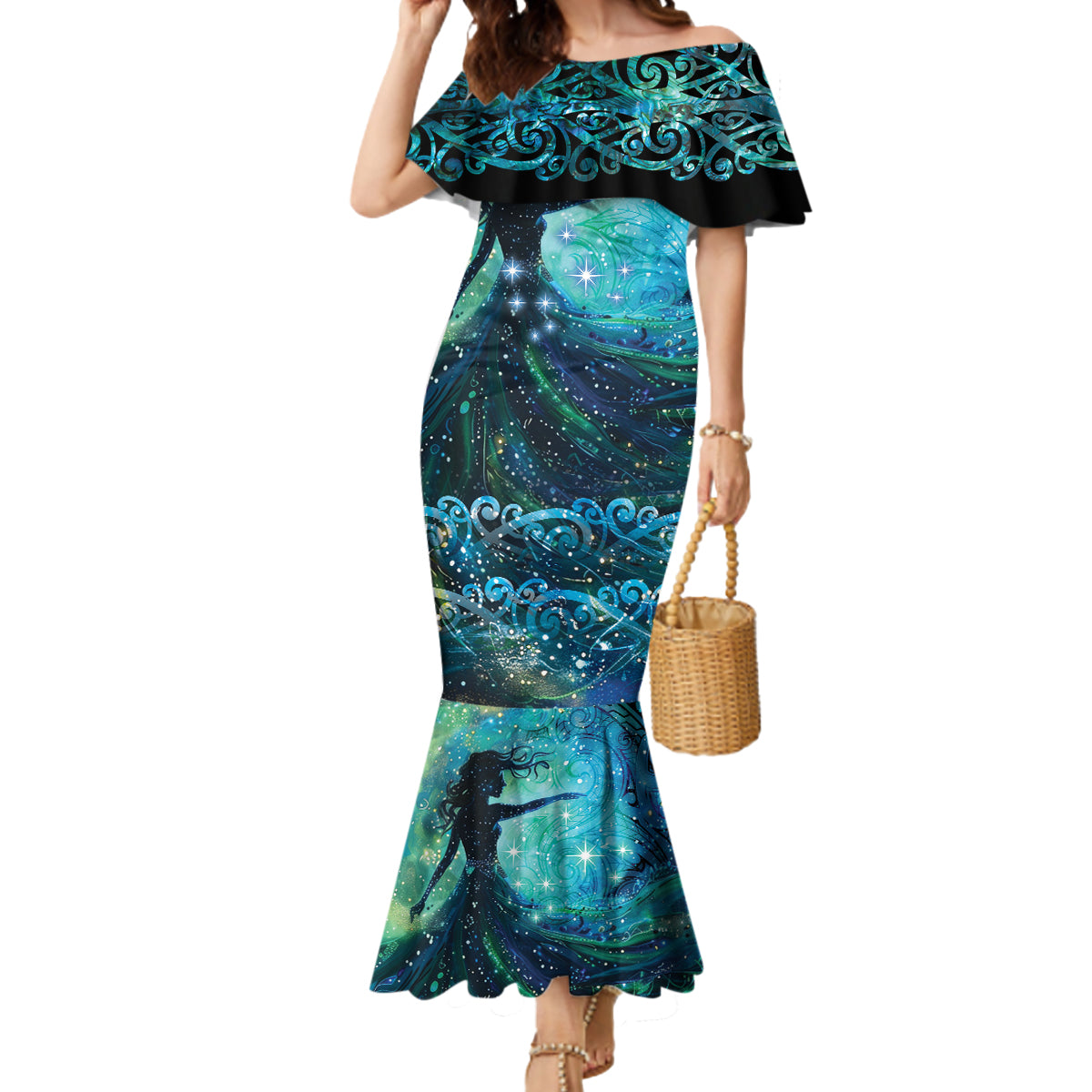 New Zealand Matariki Hiwa-i-te-rangi Mermaid Dress Titiro ki nga Whetu Wishing Star