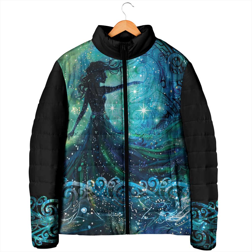 New Zealand Matariki Hiwa-i-te-rangi Padded Jacket Titiro ki nga Whetu Wishing Star - Polynesian Pride