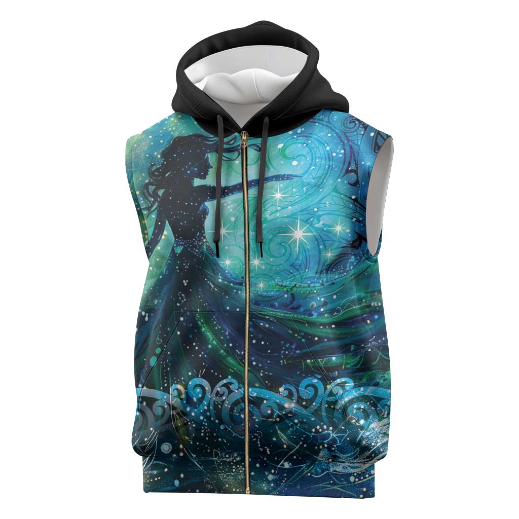 New Zealand Matariki Hiwa-i-te-rangi Sleeveless Zip Hoodie Titiro ki nga Whetu Wishing Star - Polynesian Pride